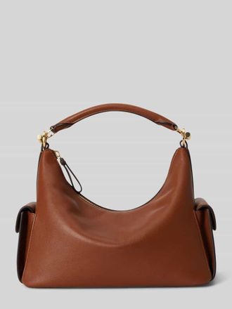 Lauren Ralph Lauren Henkeltasche aus echtem Rindsleder in Cognac, Gr&ouml;&szlig;e 1