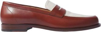 Scarosso Havana Loafers - Cognac Leer en Oxygen Stof - Heren - Loafers - Bruin - 48 EU - Leer - Schoenen