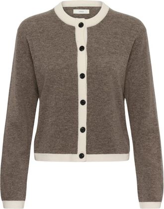 Inwear Cardigan - Dames - Vesten - Bruin - M - Katoen - Truien & Vesten