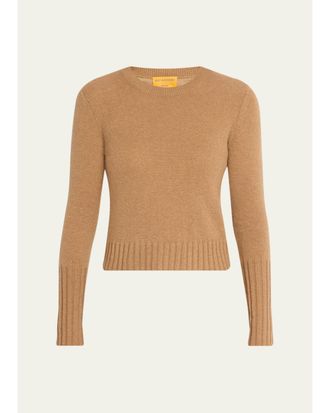 Guest In Residence Shrunken Crewneck Sweater in Cashmere
