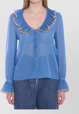 Valentino Garavani polka dot silk blouse