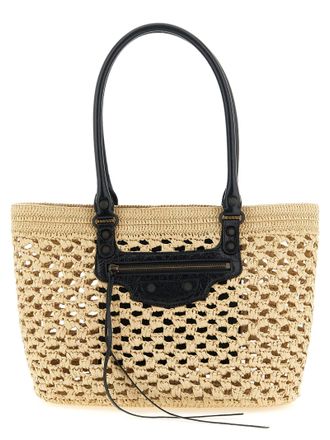 Balenciaga Beige Viscose Shoulder Womens Bag