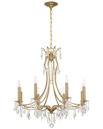 Crystorama Cedar 8-Light Vibrant Gold Chandelier