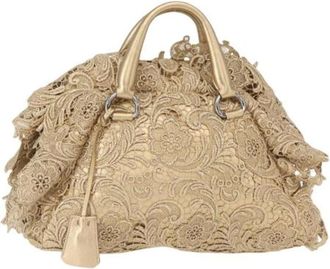 Prada Pre-owned Handbags, female, Yellow, Size: ONE SIZE Pre-owned Vintage Leather Handbag