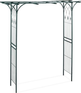 Relaxdays Relaxdays - P&eacute;rgola Met&aacute;lica De Jard&iacute;n, Soporte Para Plantas Trepadoras, Resistente, 205 X 202 X 52 Cm, Verde Oscuro