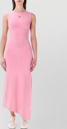 Marine Serre sleeveless asymmetric maxi dress