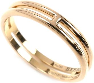 Herm&egrave;s Pink Gold Pink Gold (18K) Band Ring (Pre-Owned)