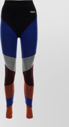 Chlo&eacute; stretch wool blend leggings with high waist