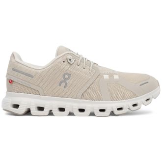On Cloud 6 Polyester Womens Running Trainers - Pearl White - Size:UK 4.5