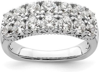 Diamond2Deal 14k White Gold Lab Grown Diamond Wedding Band Ring 1.62Ct Clarity- VS Color- G-H