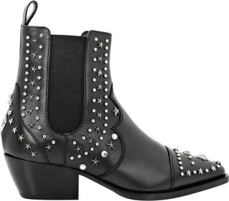 Philipp Plein Lage Cowboylaarzen - Dames - Cowboylaarzen - Zwart - 36 EU - Leer - Schoenen