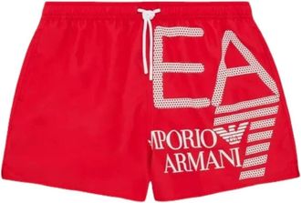 Emporio Armani Rode Strandkleding voor Mannen- Stijlvol Ontwerp - Heren - Strandmode - Rood - S - Badmode