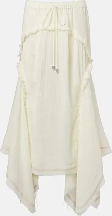 The Attico Ruffled cotton maxi skirt