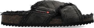 Diesel Slip-On Sandals With Crisscrossing Straps