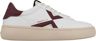 Alexander Smith Ocean Donna in het wit met zijlogo en donkerrode hiel - Dames - Sneakers - Wit - 37 EU - Schoenen