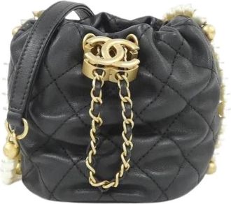 Chanel Pre-owned Calf Shoulder Bag - Dames - Vintage Tas - Zwart - ONE Size - Leer - Vintage