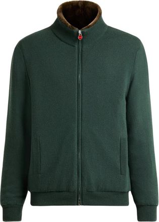 Kiton Luxe Cashmere Rits Jas - Heren - Cashmere truien - Groen - S - Kasjmier - Truien & Vesten