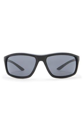 Nike Adrenaline 66mm Rectangular Sunglasses in Matte Black/Black/Dark Grey at Nordstrom Rack