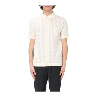 Dolce & Gabbana Overhemden, Heren, Wit, L, Klassieke Gebreide Polo Shirt met Zak