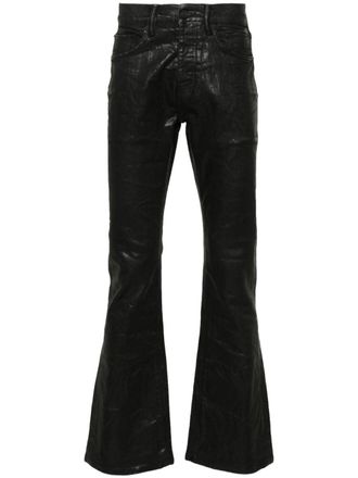 Purple P004 low-rise flared jeans - Black