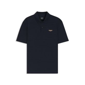 BOSS x ASTON MARTIN polo shirt in cotton jacquard