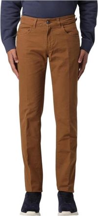 Fay Stijlvolle Bruine Katoenen Broek - Heren - Chinos - Bruin - W42 - Katoen - Broeken