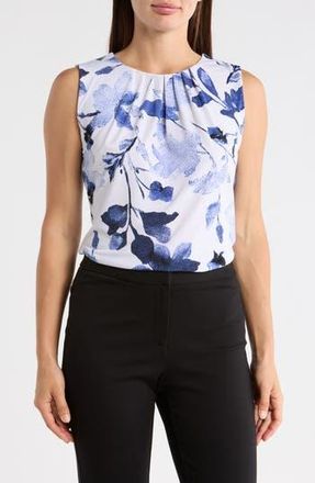 Calvin Klein Pleat Front Tank in Future Dusk Multi at Nordstrom Rack, Size X-Large