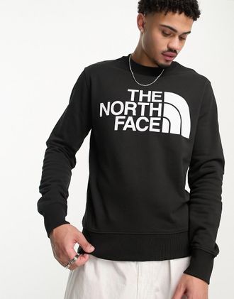 The North Face Standard - Felpa nera con logo sul petto-Nero