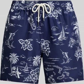 Ralph Lauren Regular Fit Badeshorts mit Tunnelzug in Dunkelblau, Gr&ouml;&szlig;e XXL