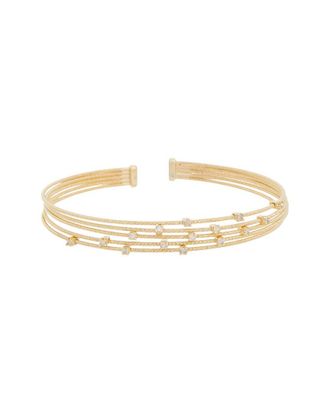 Meshmerise 18K Plated 0.15 Ct. Tw. Diamond Mesh Bangle