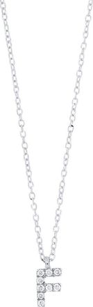 Bony Levy Icon Diamond Initial Pendant Necklace in 18K White Gold - F at Nordstrom