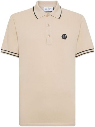 Philipp Plein Poloshirt met logo-applicatie - Beige