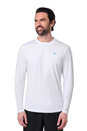 Coolibar Mens Long Sleeve Tennis T-Shirt - UPF 50+ Sun Protection - Tiebreaker in White at Nordstrom, Size Xx-Large
