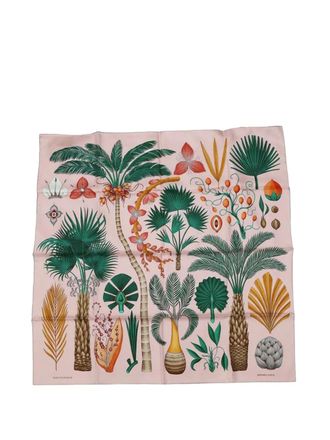Herm&egrave;s 2019 Index Palmarum 90 zijden sjaal - Roze