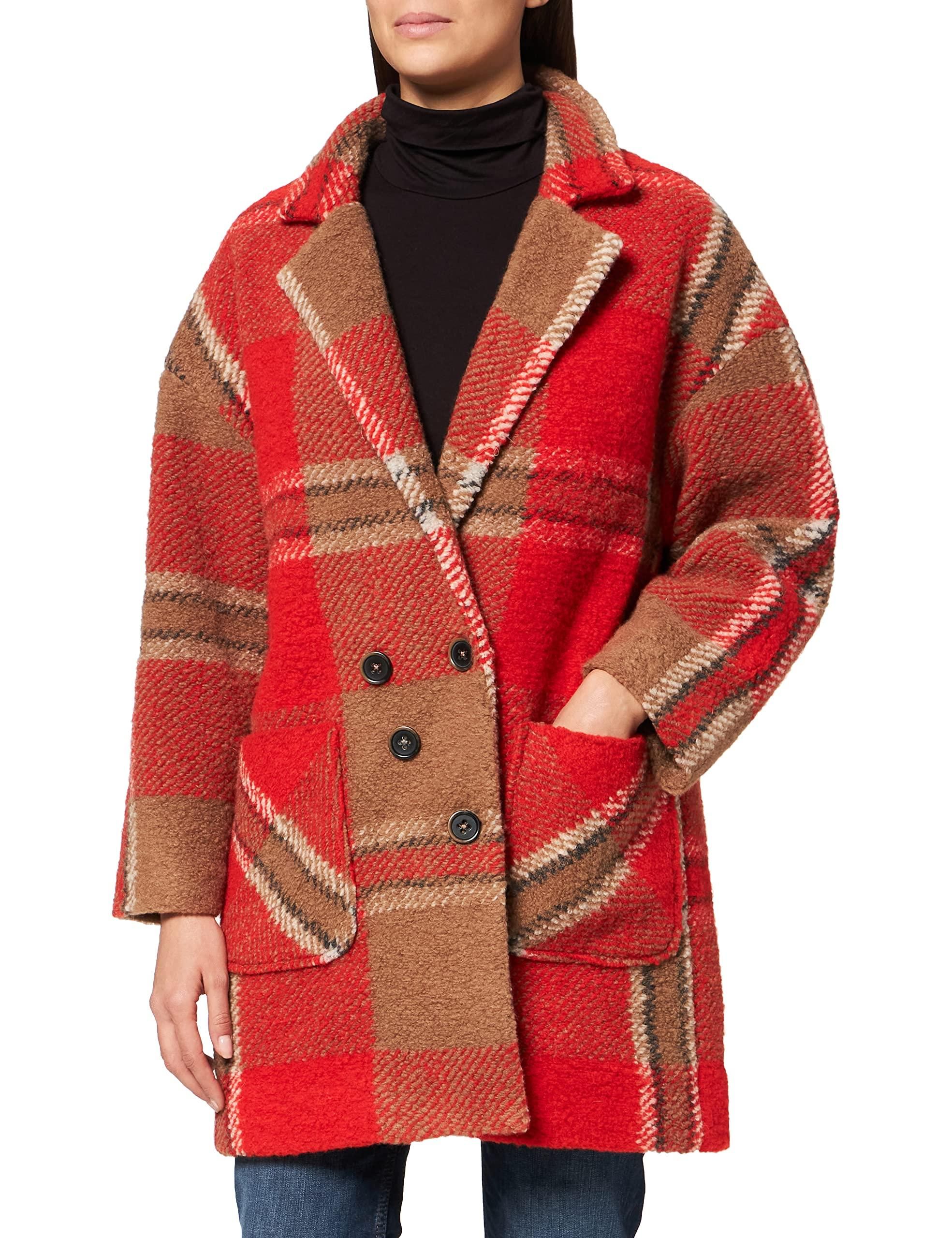 Taifun Damen Trenchcoat mit Plissee-Rücken Langarm, Armriegel