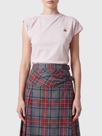 Vivienne Westwood Hebo One-Shoulder Cotton Top with Embroidered Orb Logo