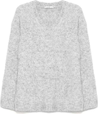 B+ab Maglione con scollo a V - Grigio