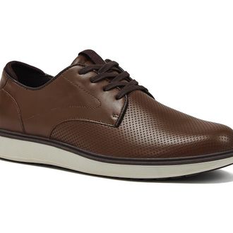 Lands End Leather Lace Up Derby Oxfords in Dark Caramel at Nordstrom, Size 8.5