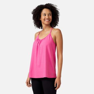 Free Country Womens Microtech Chill B Cool V-Neck Cami Top with Built-In Bra