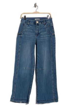 Democracy Dart Wide Leg Jeans in Mid Blue Artisanal at Nordstrom Rack, Size 10P