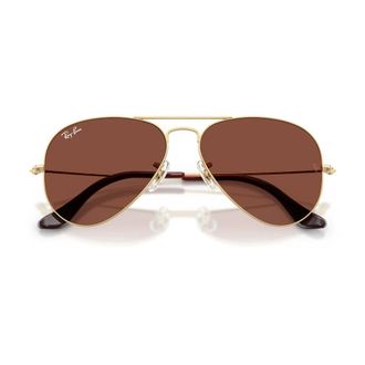 Ray-Ban Sunglasses, unisex, Yellow, Size: 58 MM Aviator Rb3025