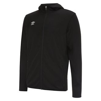 Umbro Heren Pro Fleece Full Zip Hoodie (Zwart/Wit)