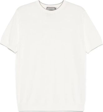 Canali T-shirt in maglia fine - Bianco