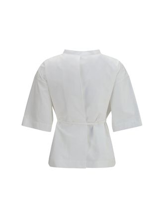 Calvin Klein Womens Lynn Shirt Off White Cotton