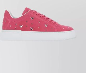 Stuart Weitzman chic round toe embellished sneakers