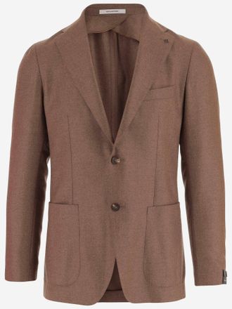 Tagliatore Mens Jacket Wool And Cashmere Brown
