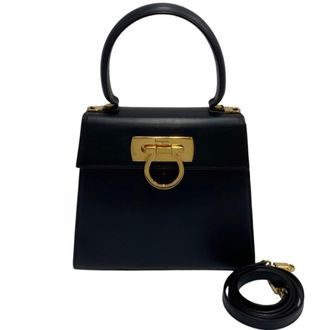 Ferragamo Gancini Leather Shoulder Bag (Pre-Owned)