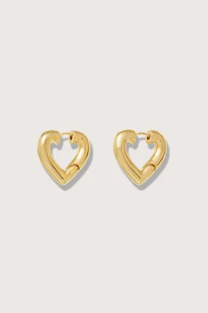 Roxanne Assoulin Womens Heart Chubbies Earrings In Gold