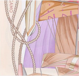 Ferragamo Quadratisches Seidentwillhalstuch Vele