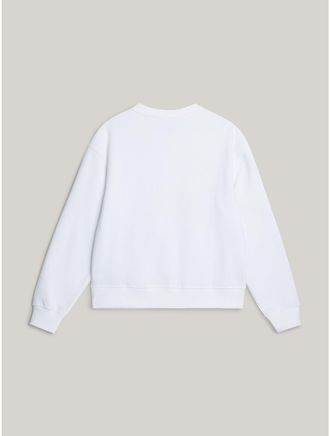Tommy Hilfiger Womens Hilfiger Logo Sweatshirt - White - XXL